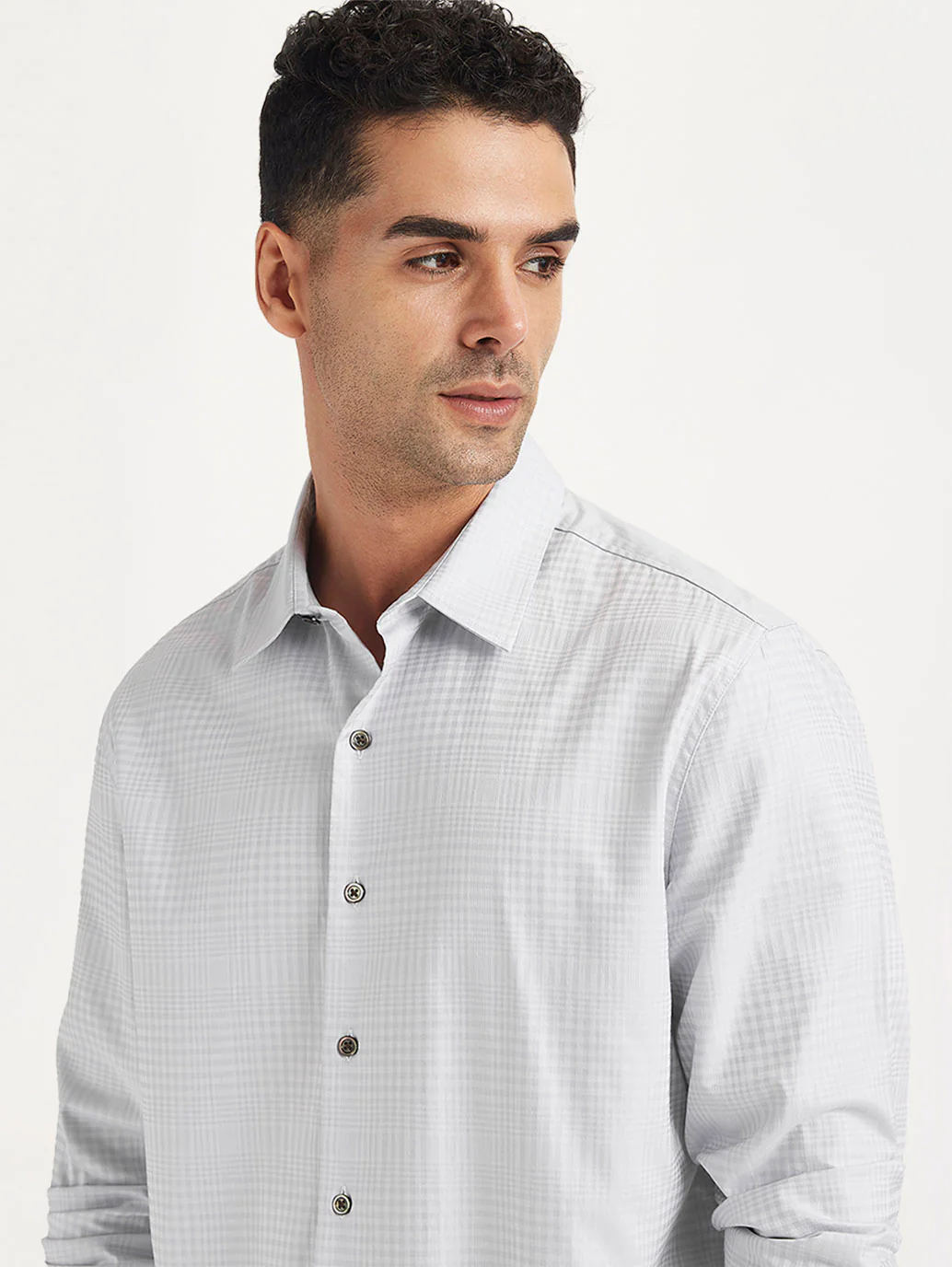 Men's Redloop Checkered Spread Collar Shirt - Image 2