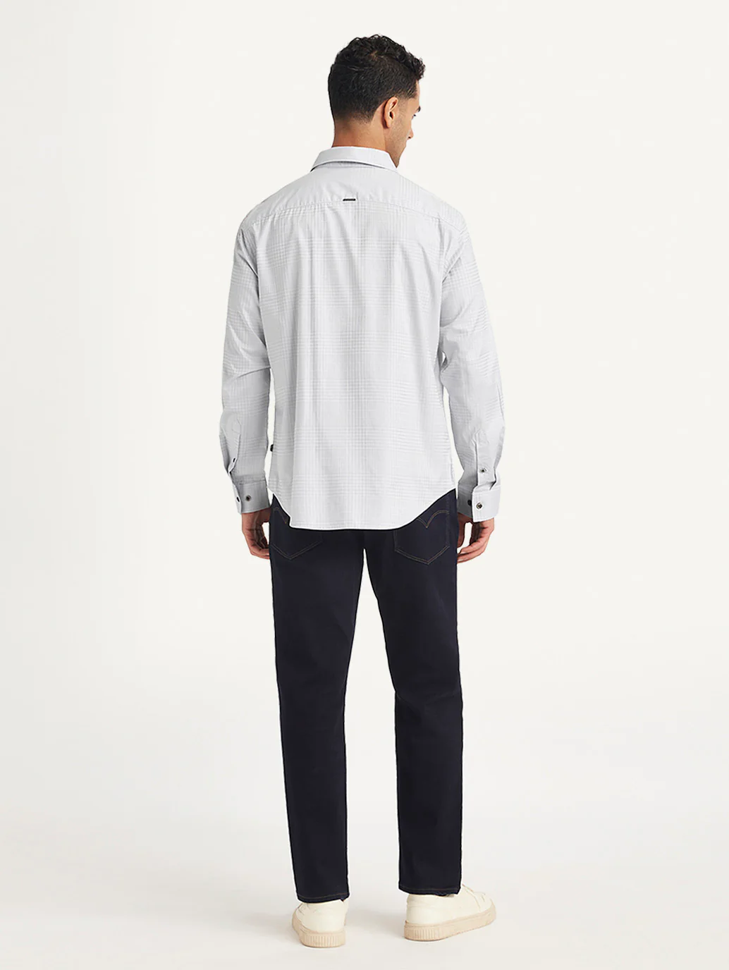 Men's Redloop Checkered Spread Collar Shirt - Image 3