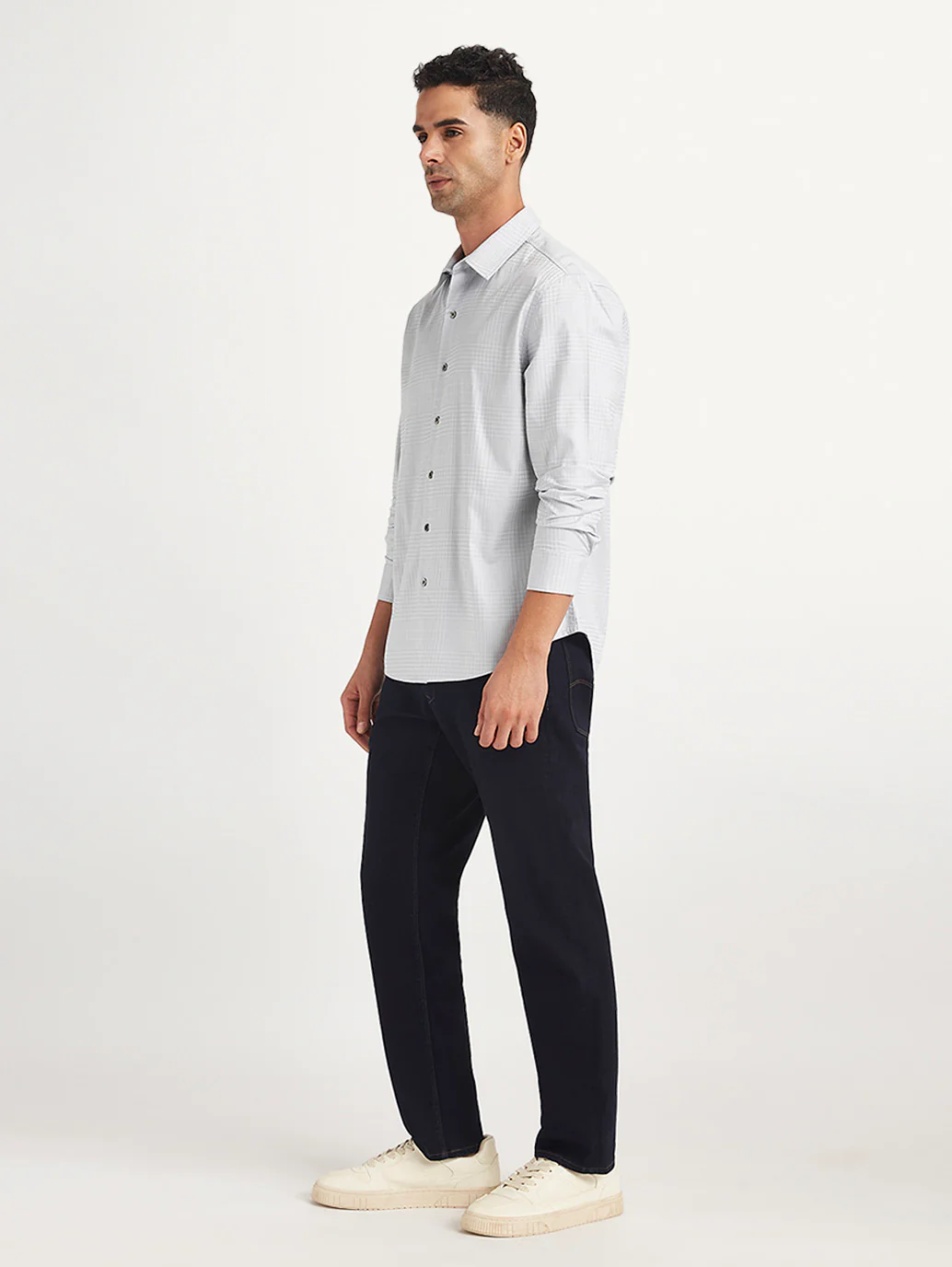 Men's Redloop Checkered Spread Collar Shirt - Image 4