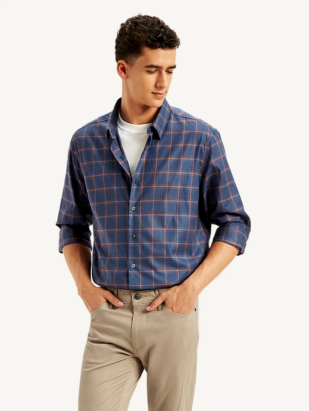 Men's Redloop Checkered Spread Collar Shirt - Image 3