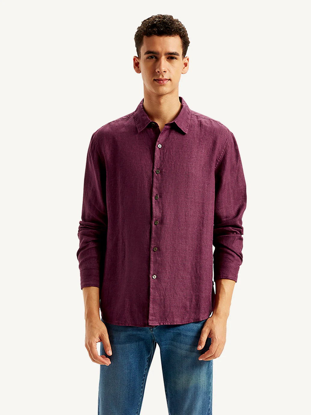 Men's Redloop Checkered Spread Collar Shirt - Image 2
