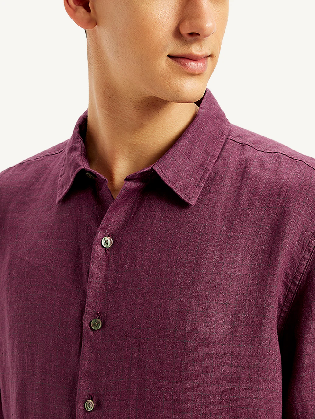 Men's Redloop Checkered Spread Collar Shirt - Image 4