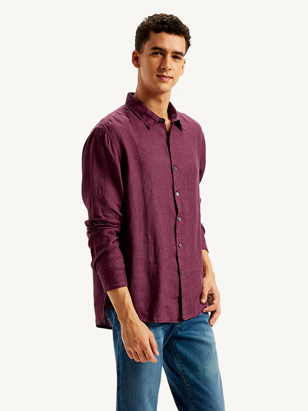 Men's Redloop Checkered Spread Collar Shirt - Image 5