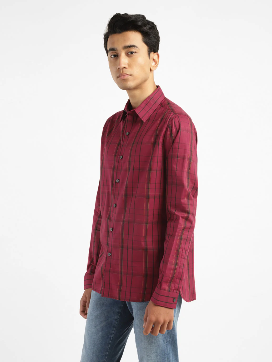 Men's Chekered Slim Fit Shirt - Image 4