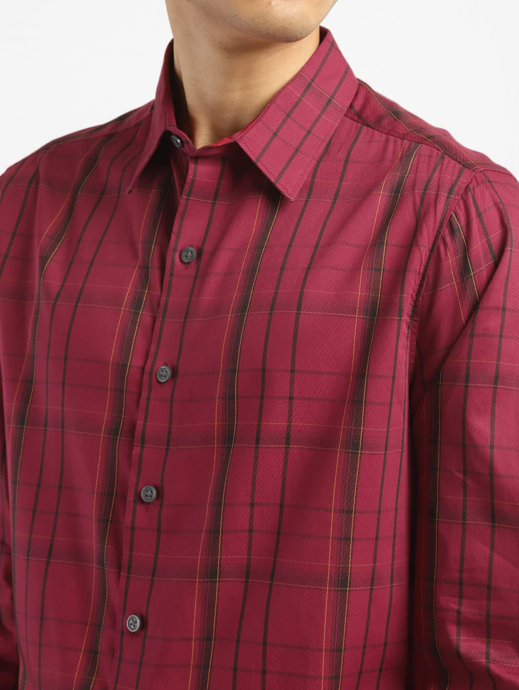 Men's Chekered Slim Fit Shirt - Image 5