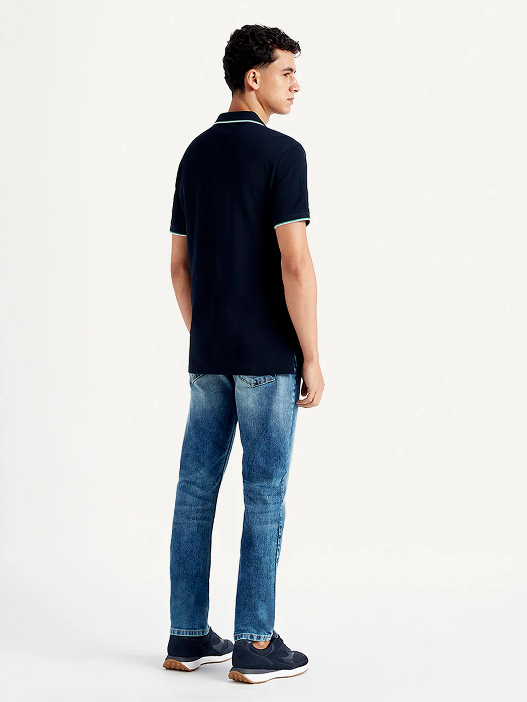 Men's Colorblock Slim Fit Polo T-Shirt - Image 2
