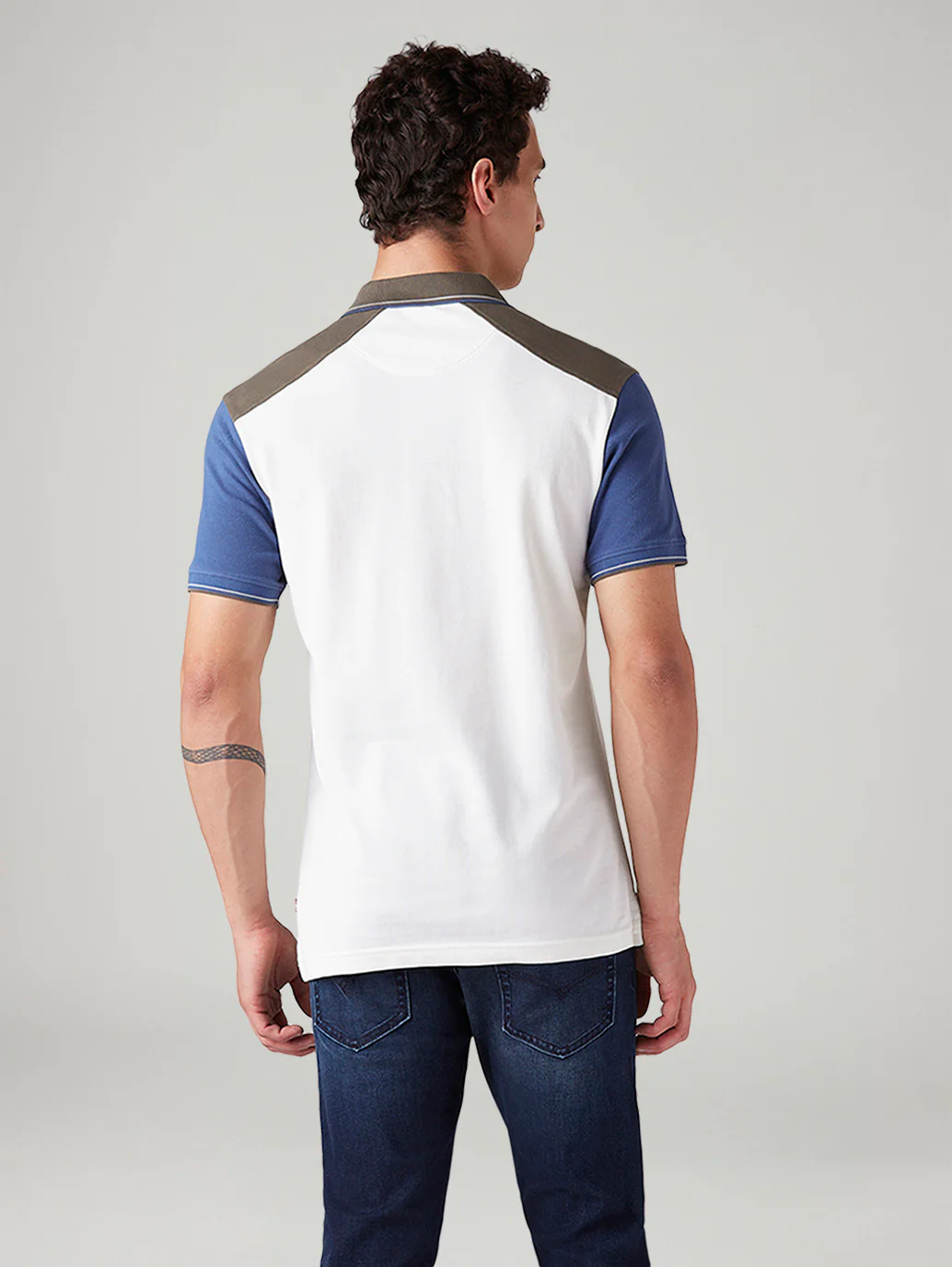 Men's Colorblock Slim Fit Polo T-Shirt - Image 2