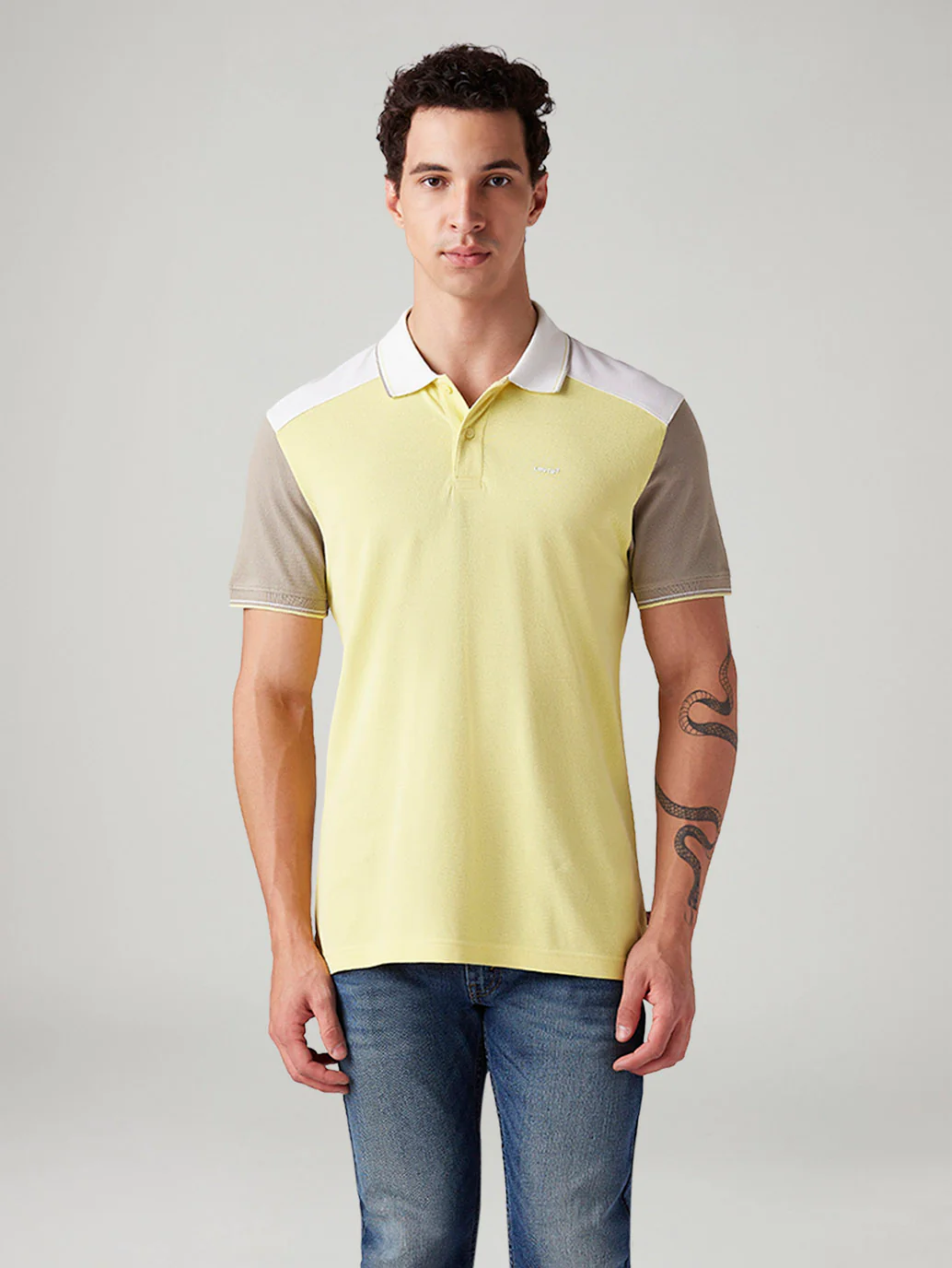 Men's Colorblock Slim Fit Polo T-Shirt - Image 2