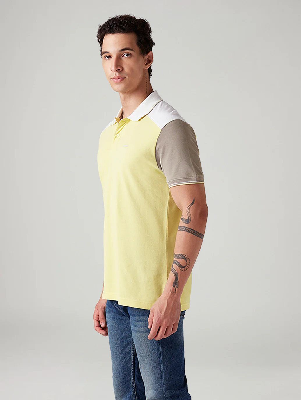 Men's Colorblock Slim Fit Polo T-Shirt - Image 5