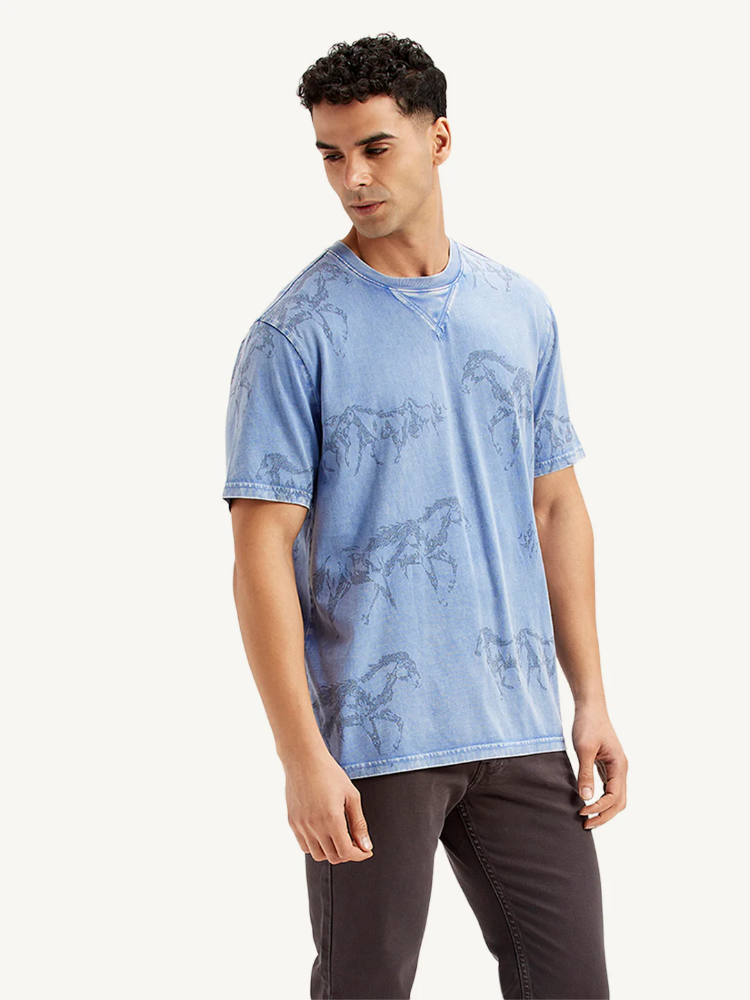 Men's Conversational Print Regular Fit T-Shirt - Image 4