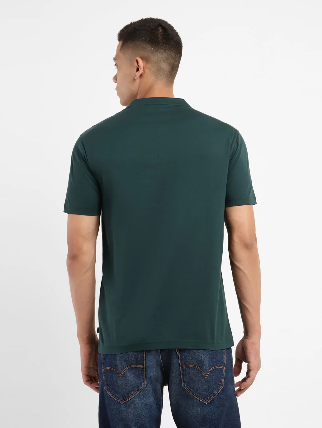 Men's Solid Henley Neck T-shirt - Image 3