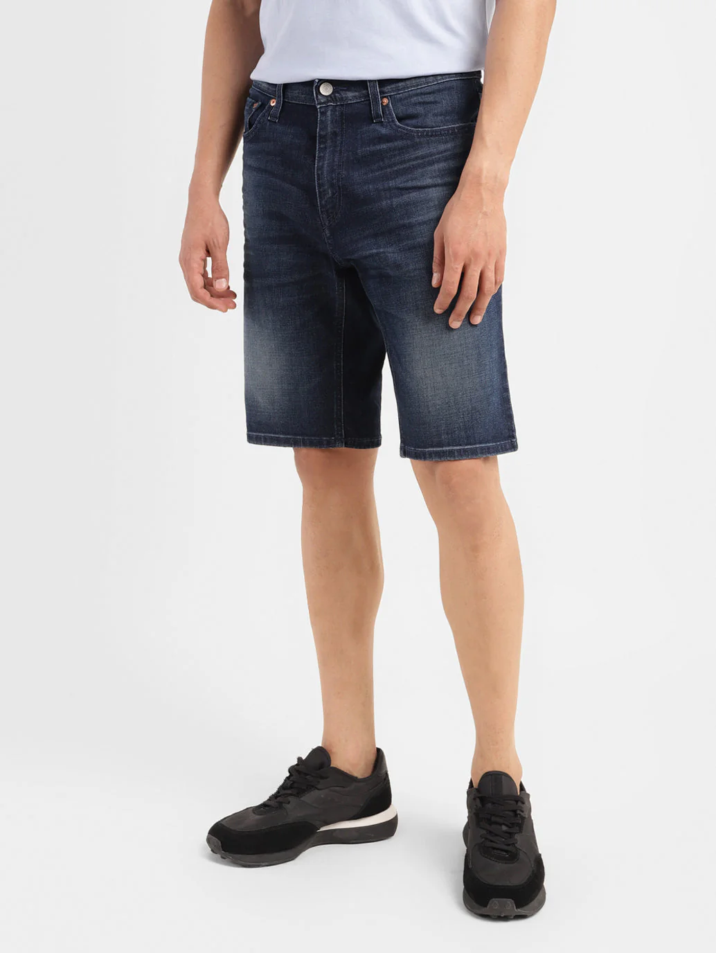 Men's Dark Indigo Regular Fit Shorts - Image 5