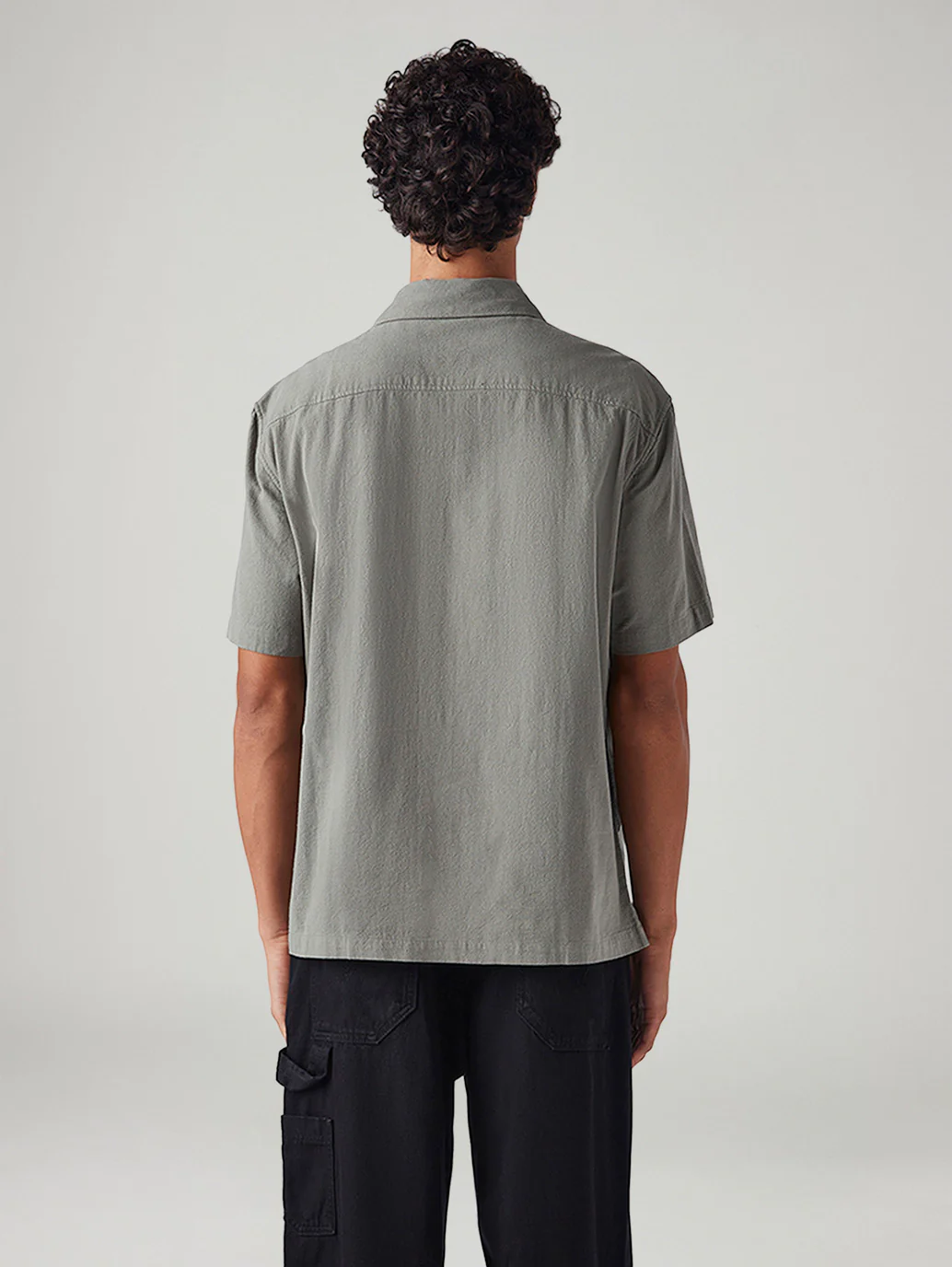 Men's Embroidered Relaxed Fit Resort Collar Shirt - Image 3