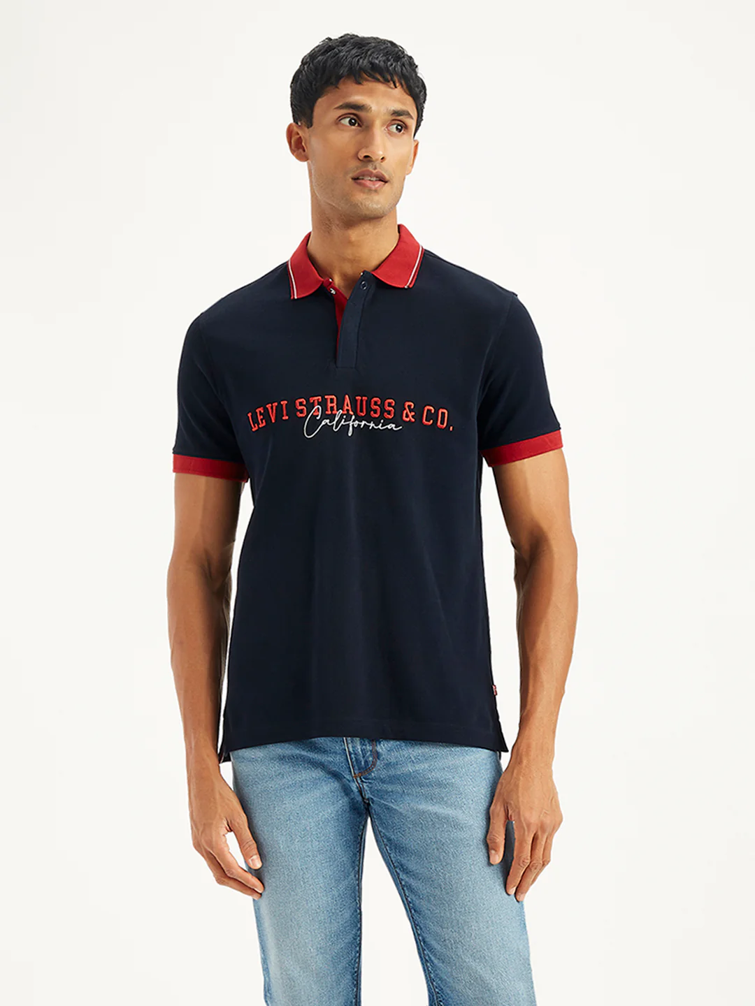 Men's Embroidered Slim Fit Polo T-Shirt - Image 2