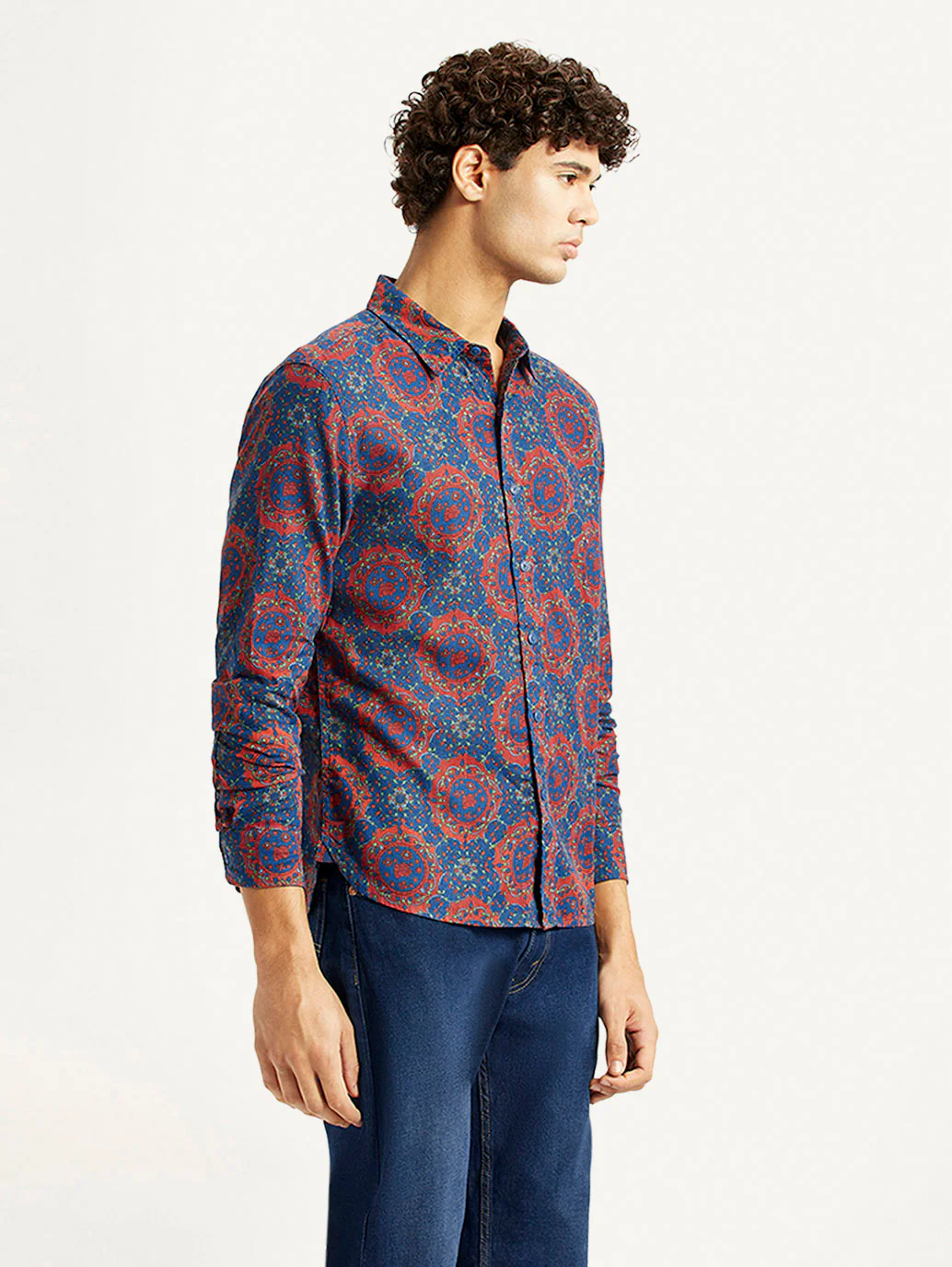 Men's Printed Multicolor Slim Fit Shirt - Image 3