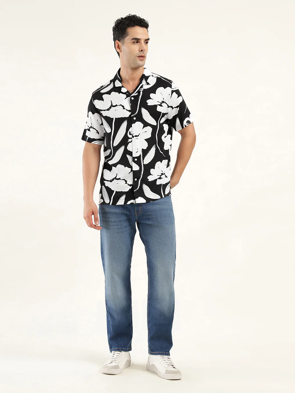 Men's Floral Print Camp Shirt - Image 6