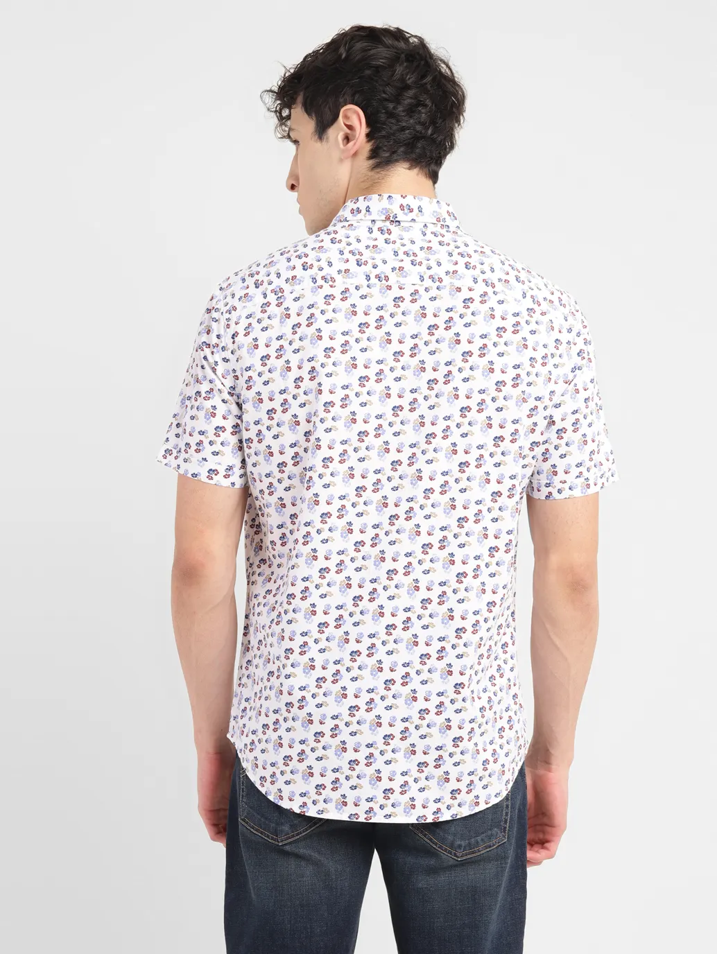 Men's Floral Print Slim Fit Shirt - Image 3