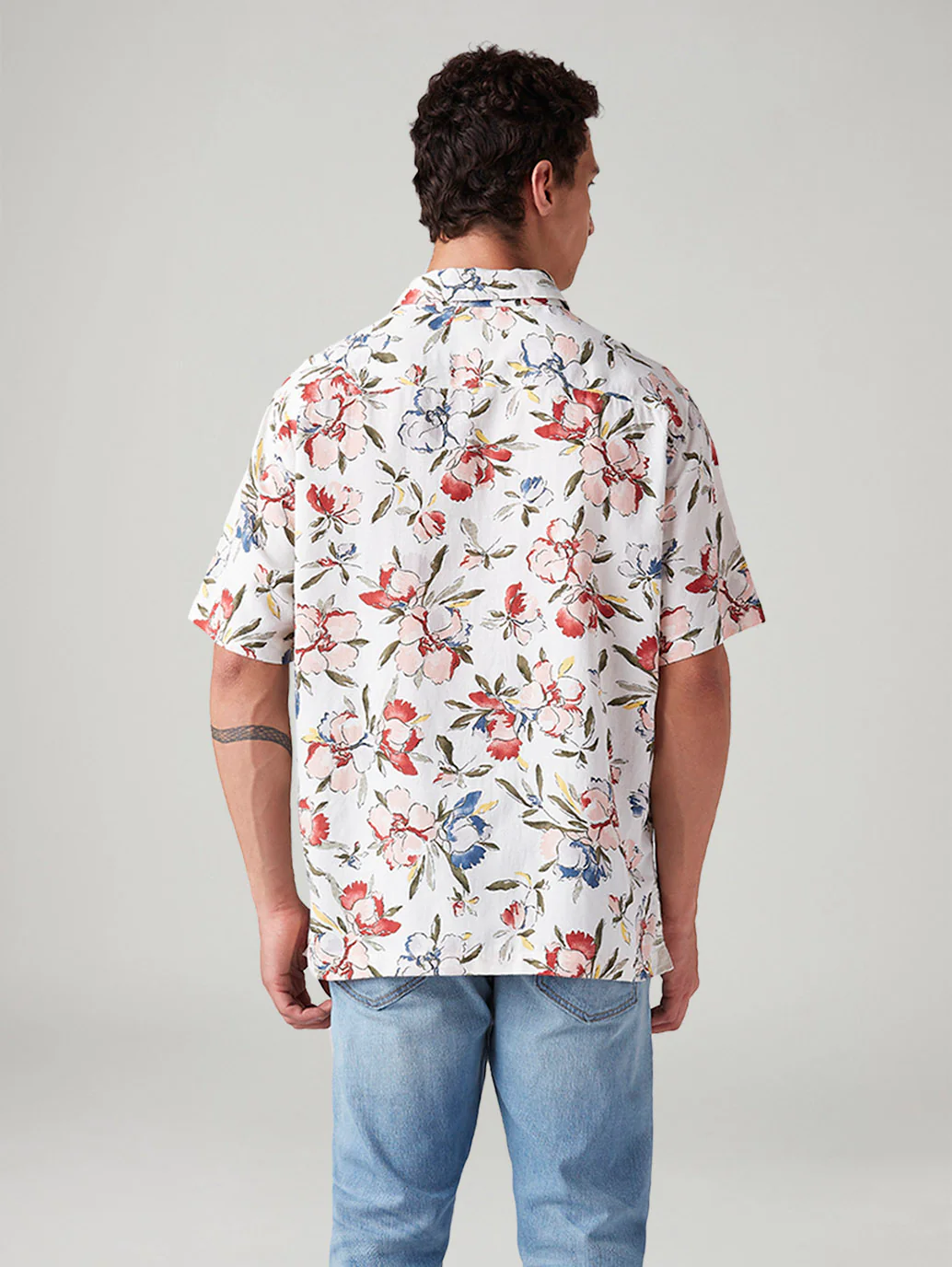 Men's Floral Relaxed Fit Shirt - Image 3
