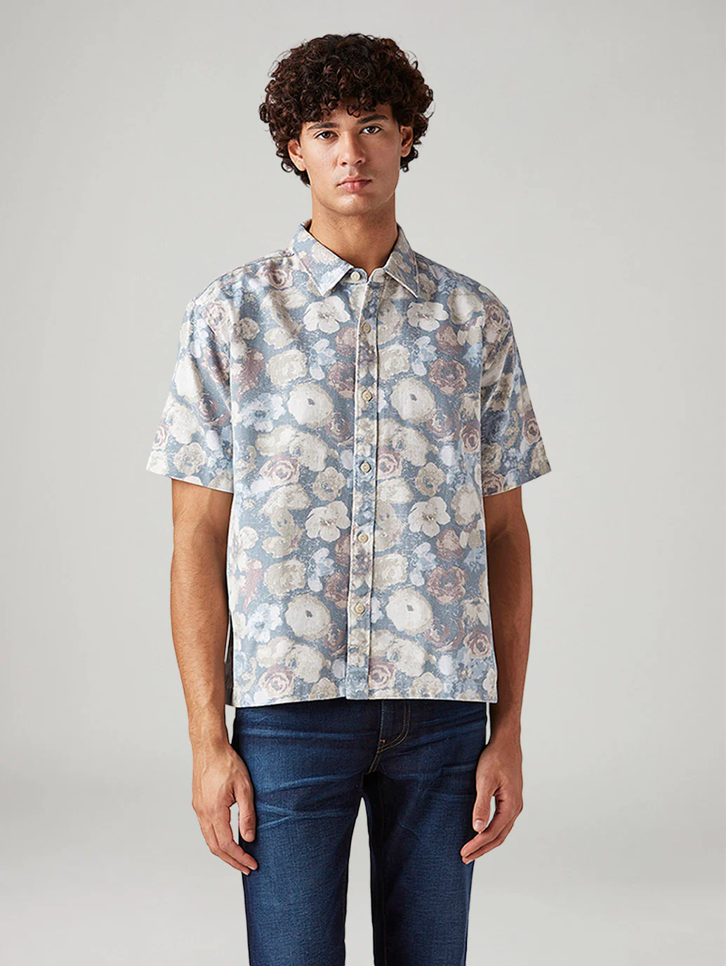 Men's Floral Relaxed Fit Shirt - Image 2