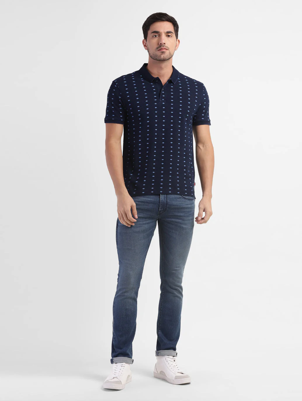 Men's Geometric Polo T-shirt - Image 5