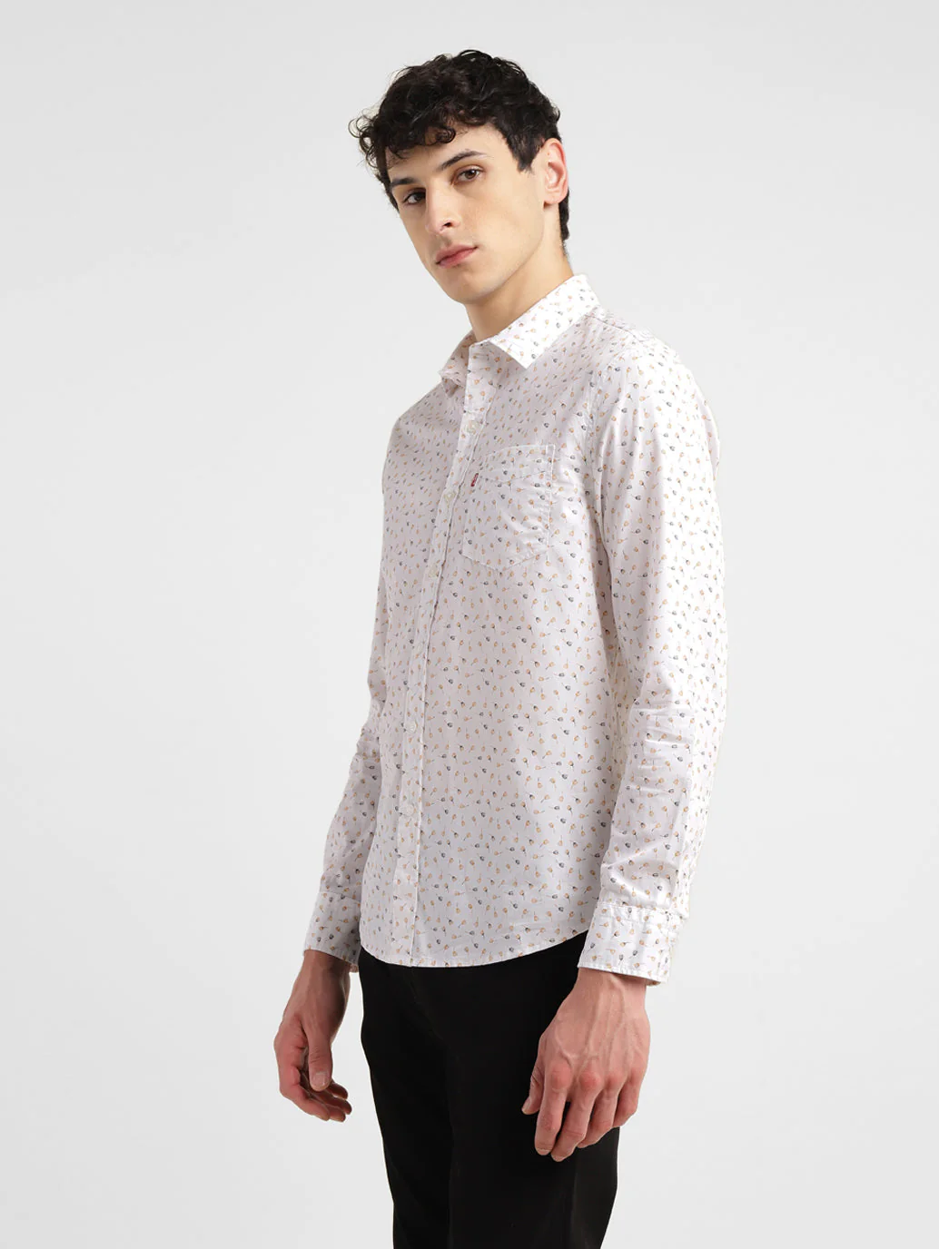 Men's Geometric Print Slim Fit Shirt - Image 4
