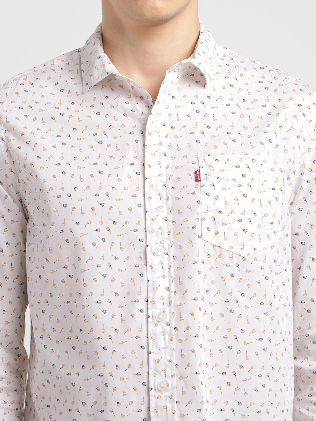Men's Geometric Print Slim Fit Shirt - Image 5