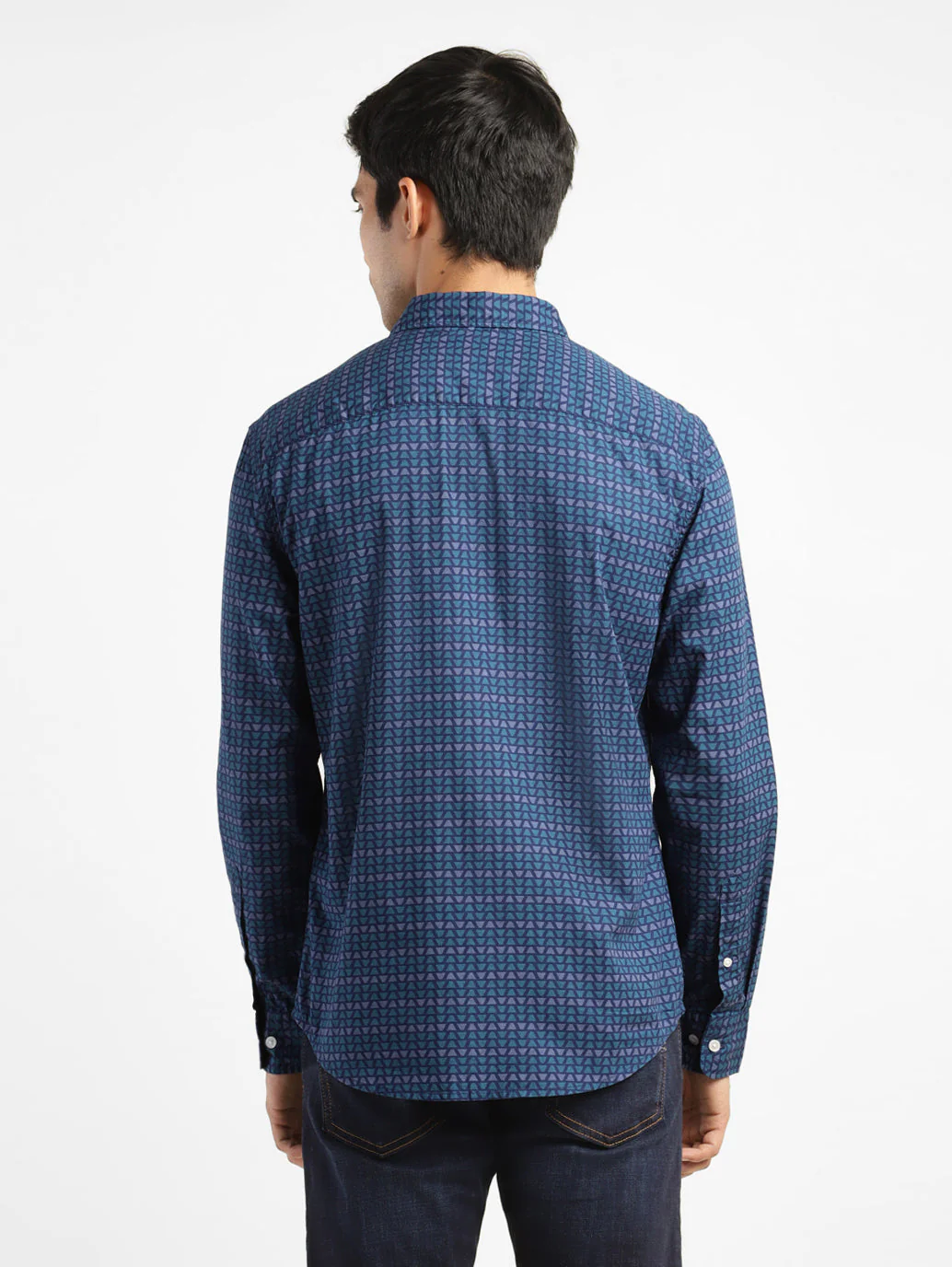 Men's Geometric Print Slim Fit Shirt - Image 3