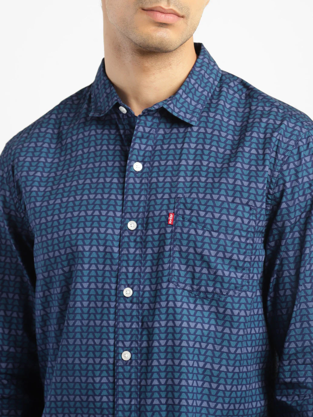 Men's Geometric Print Slim Fit Shirt - Image 5