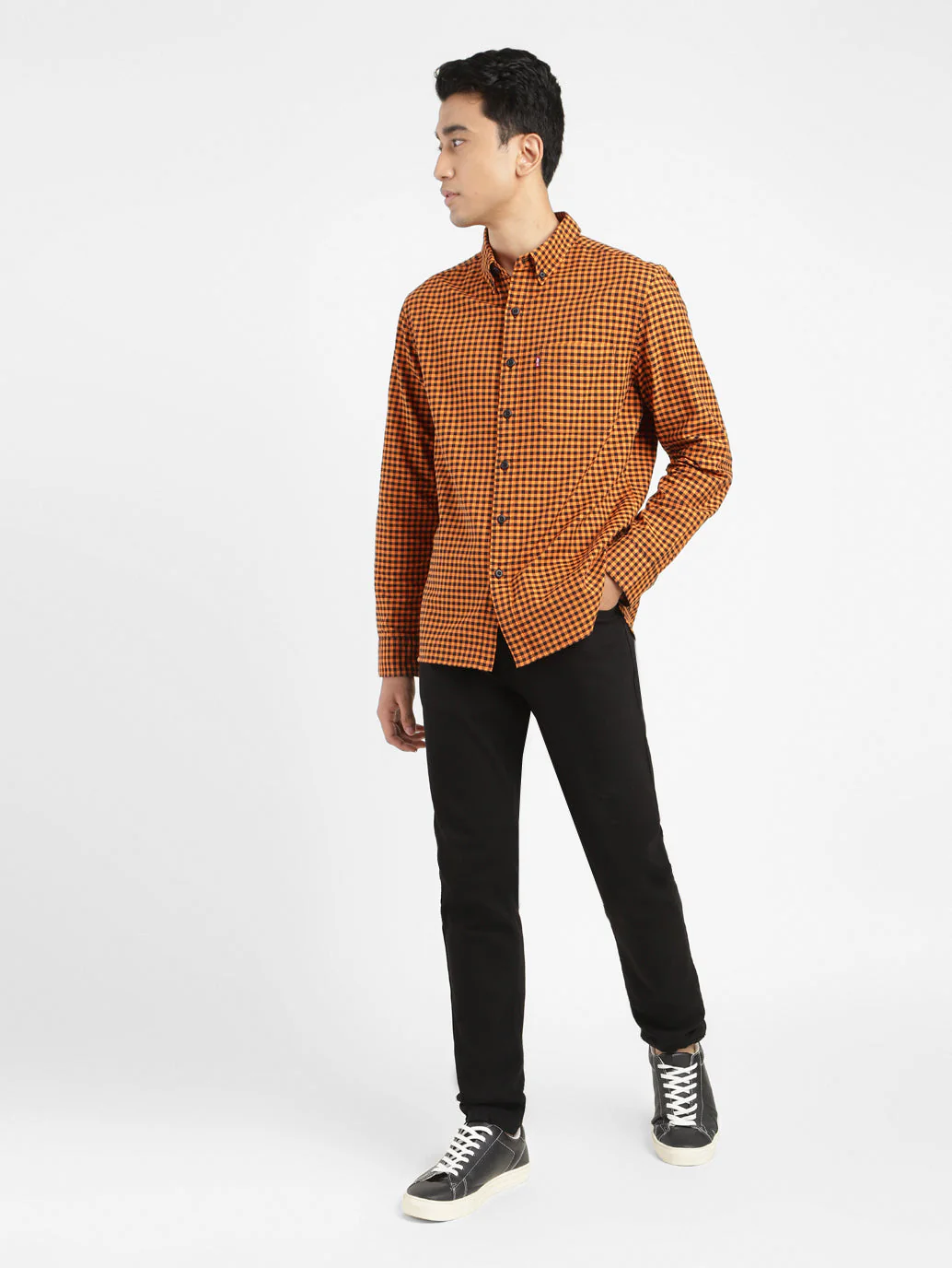 Men's Checkered Slim Fit Shirt - Image 2