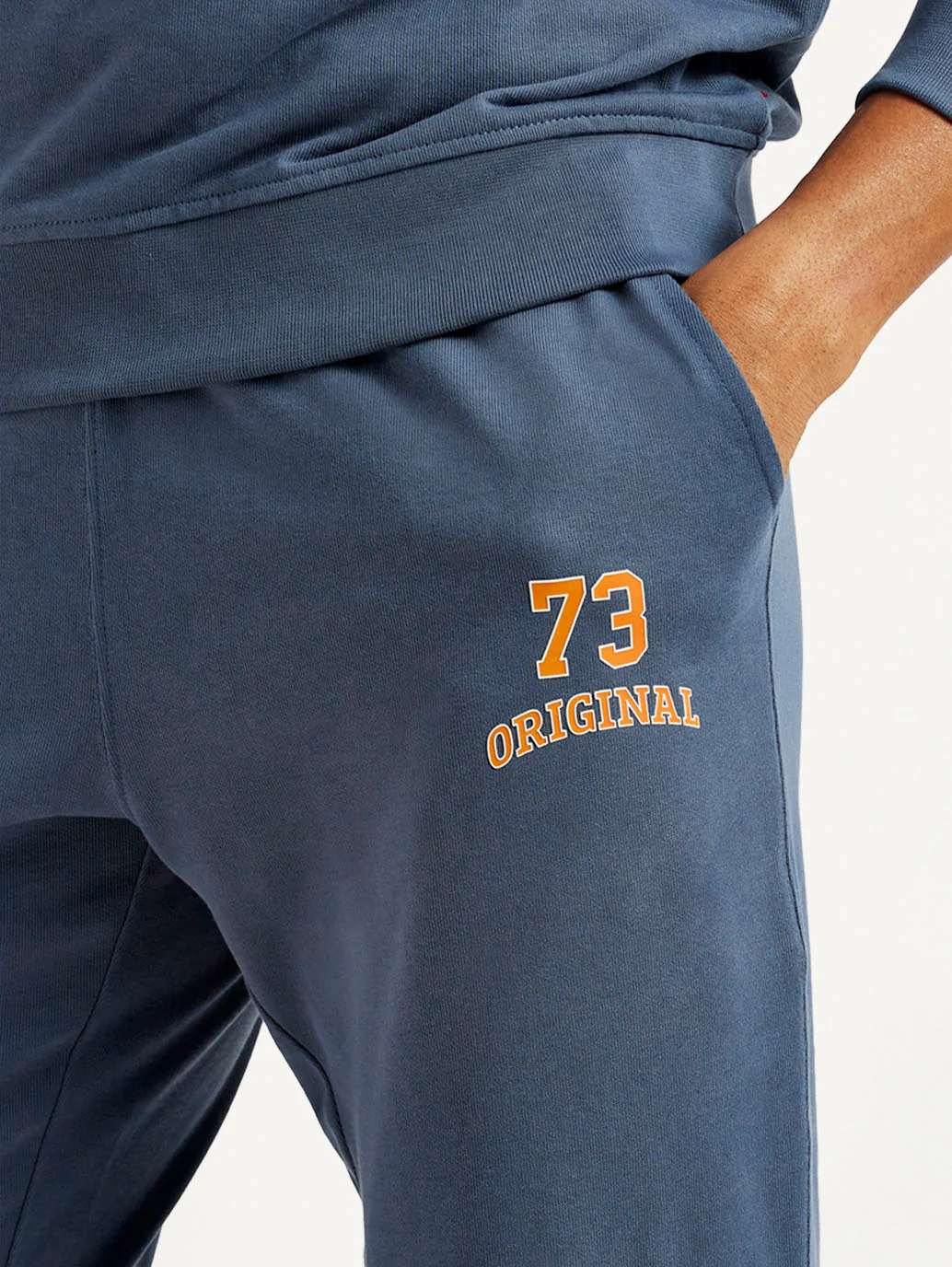 Men's Graphic Blue Crew Neck Co-Ord Set - Image 5
