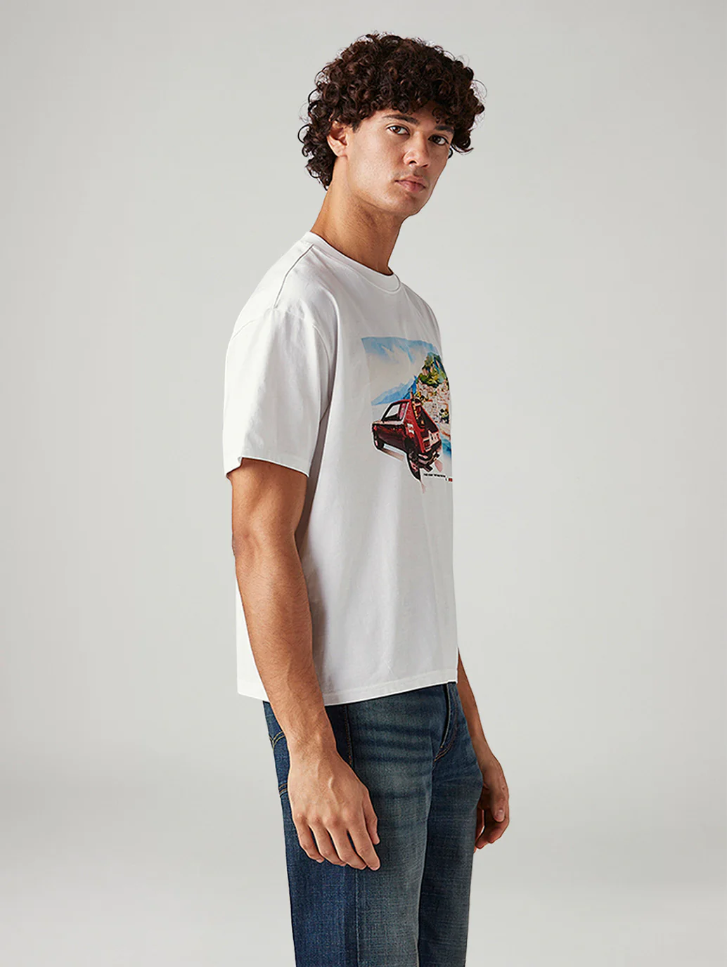 Men's Graphic Print Boxy Fit T-Shirt - Image 4