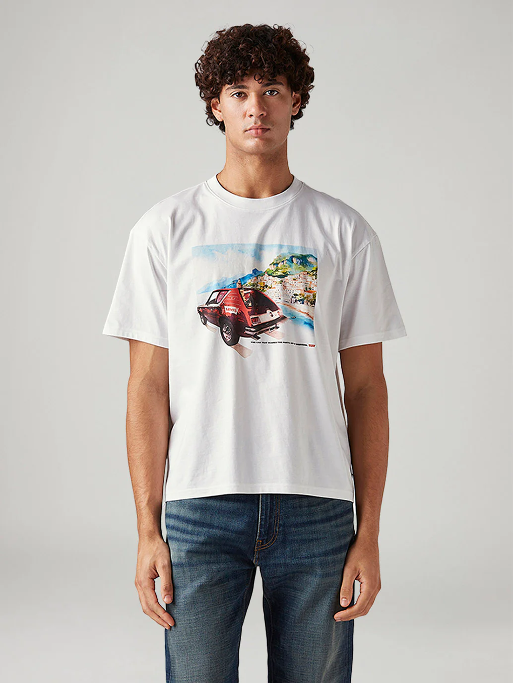 Men's Graphic Print Boxy Fit T-Shirt - Image 5