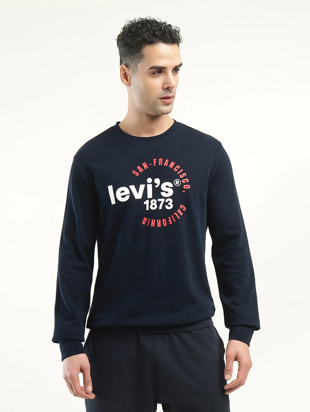 Men's Graphic Print Crew Neck Sweatshirt - Image 2