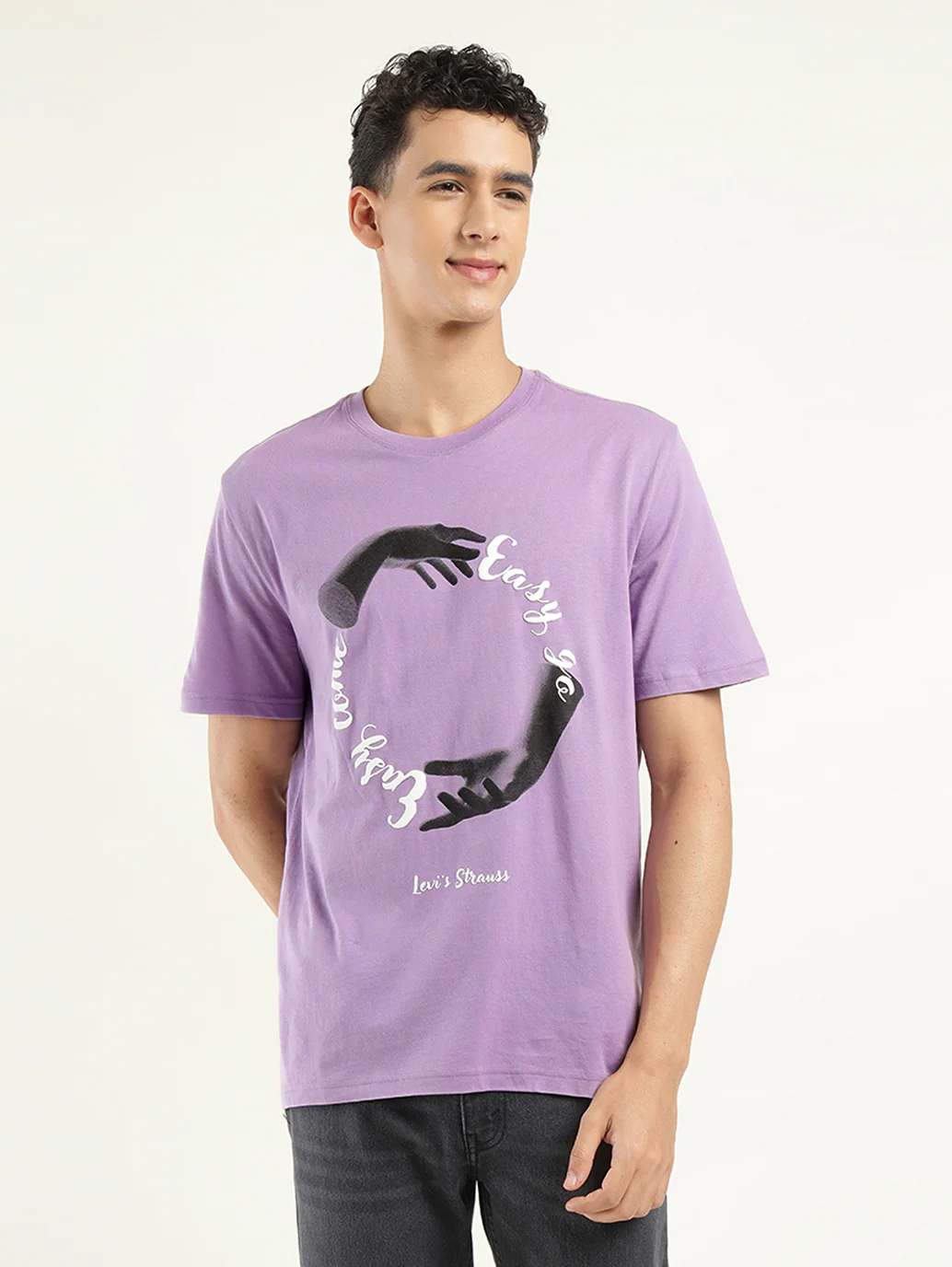 Men's Graphic Print Crew Neck T-shirt - Image 2
