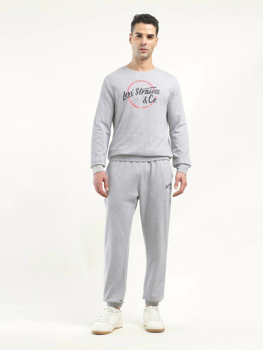 Men's Graphic Print Grey Co-ord Set - Image 2
