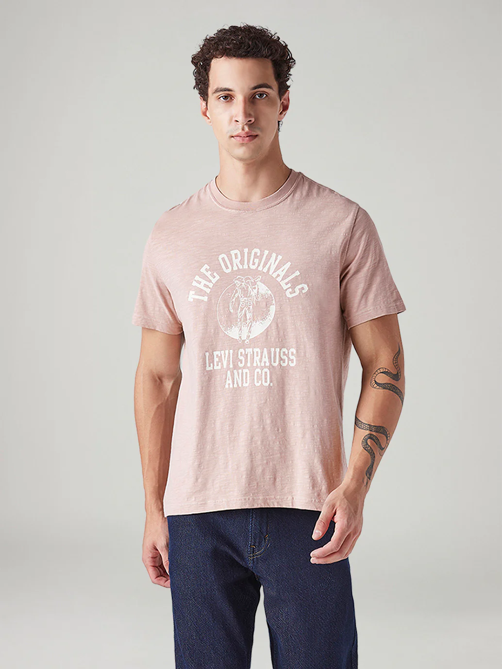 Men's Graphic Print Regular Fit Overdyed T-Shirt - Image 2