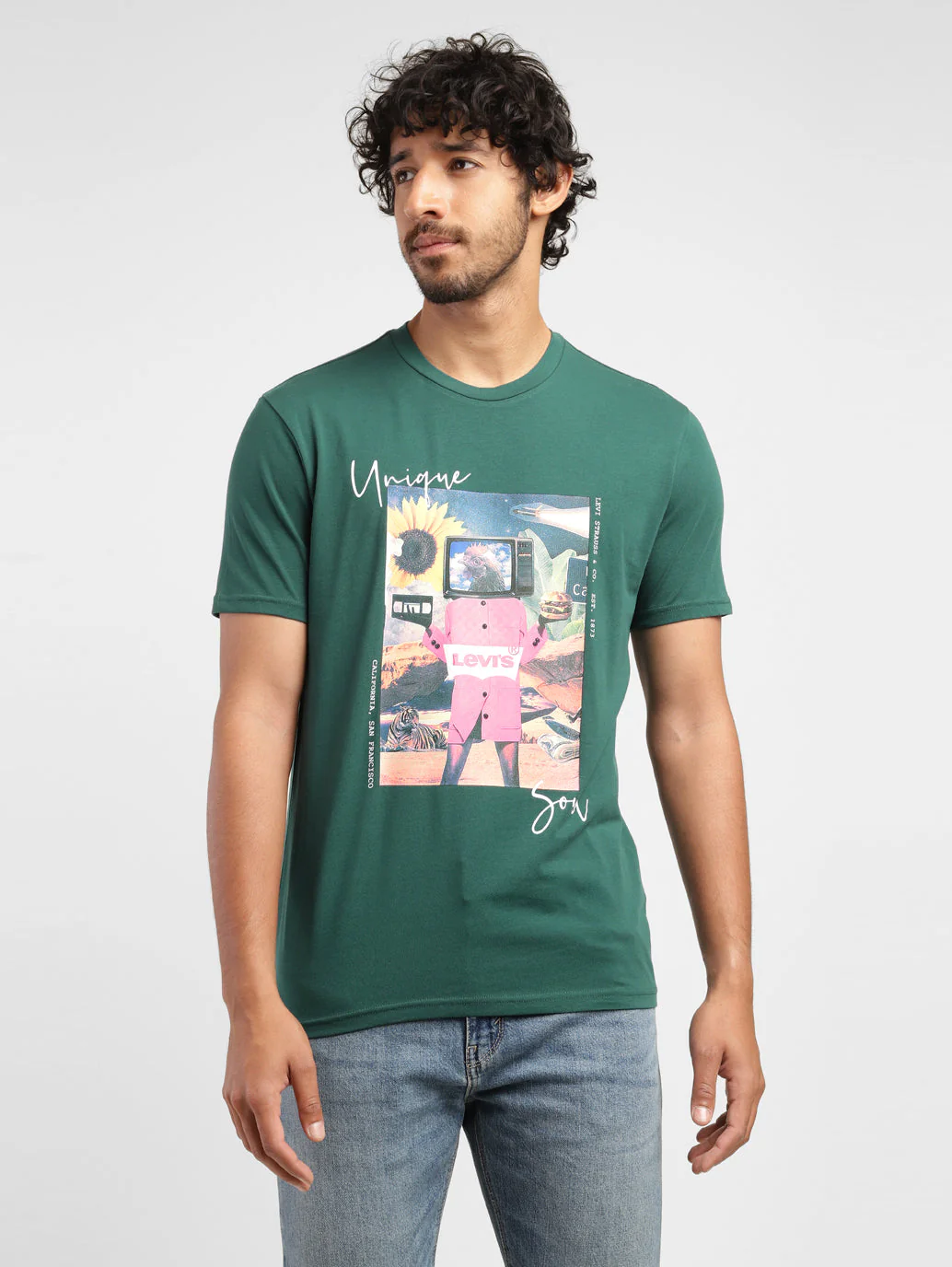 Men's Graphic Print Slim Fit T-shirt - Image 2