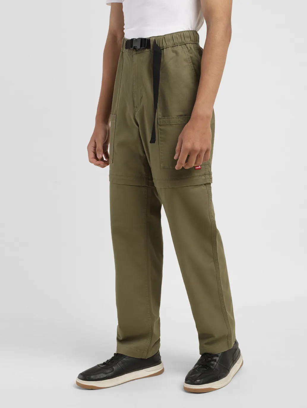 Men's Green Loose Fit Cargos - Image 4