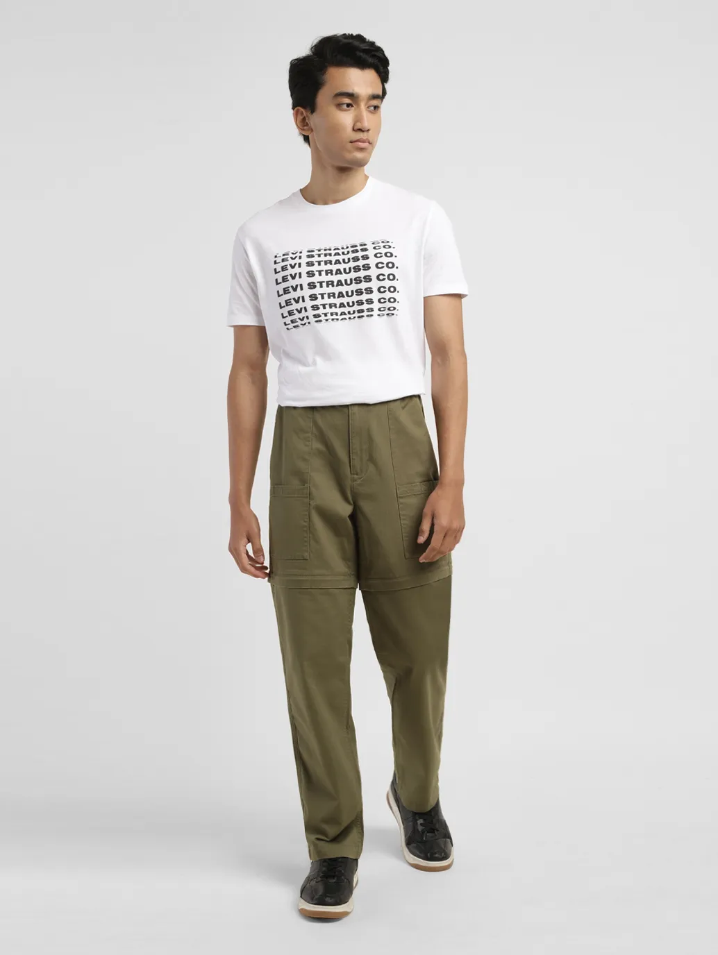 Men's Green Loose Fit Cargos - Image 7