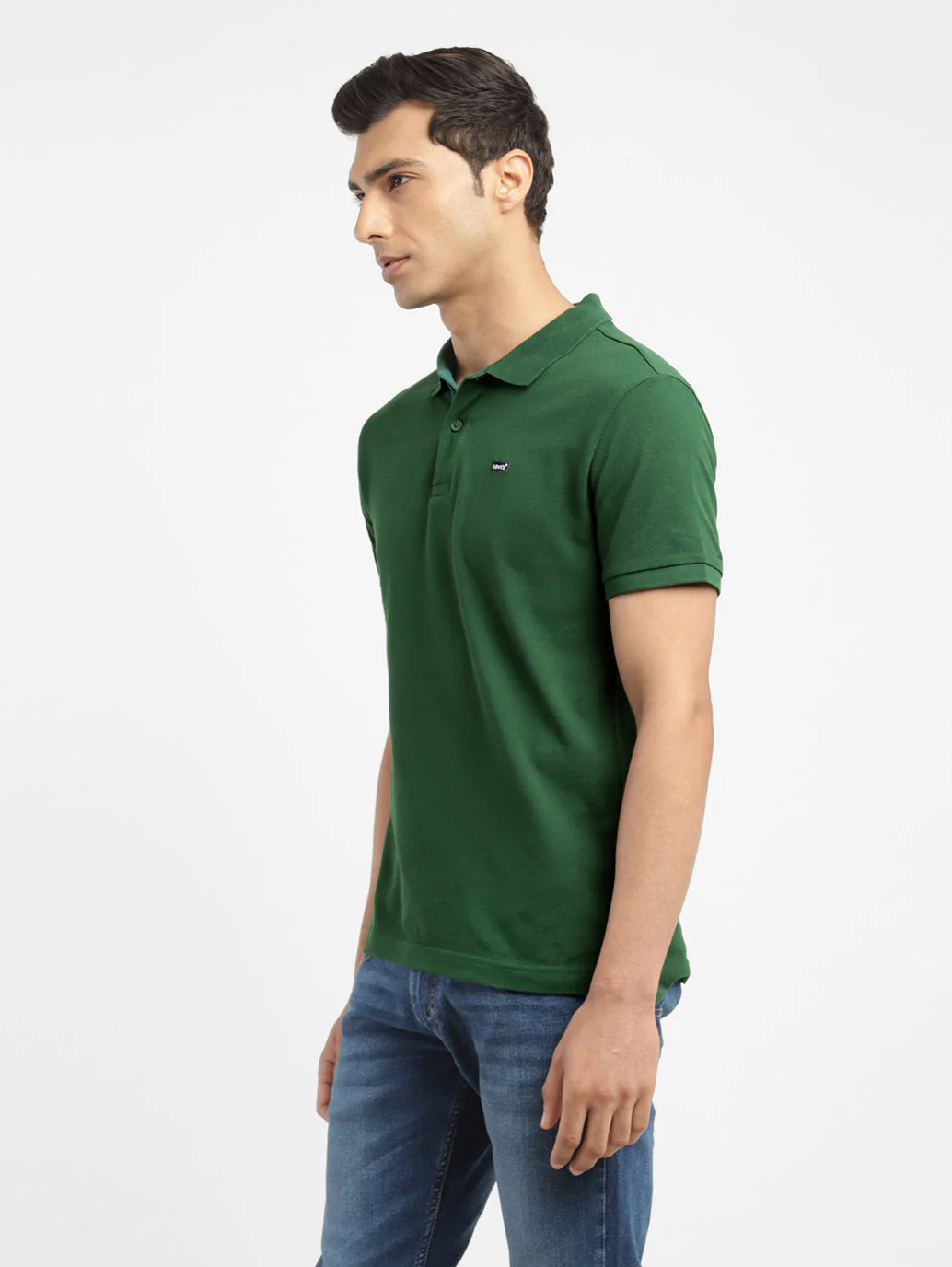 Men's Green Polo Collar T-Shirt - Image 4