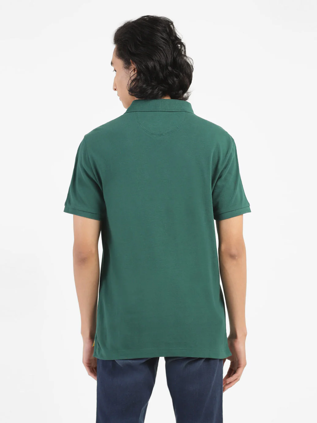 Men's Green Polo Collar T-Shirt - Image 4