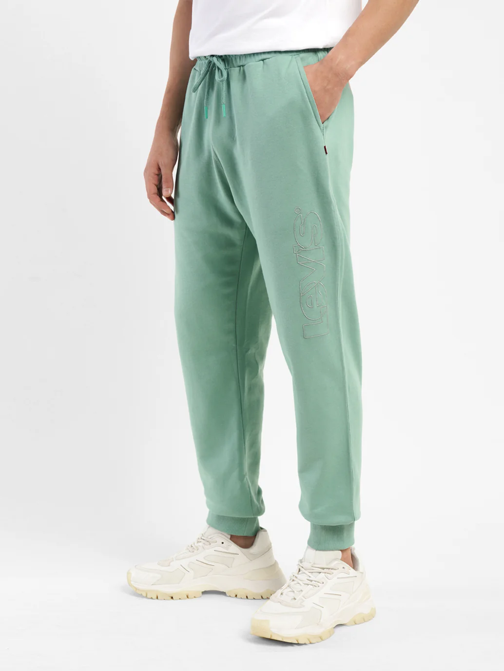 Men's Green Regular Fit Joggers - Image 4