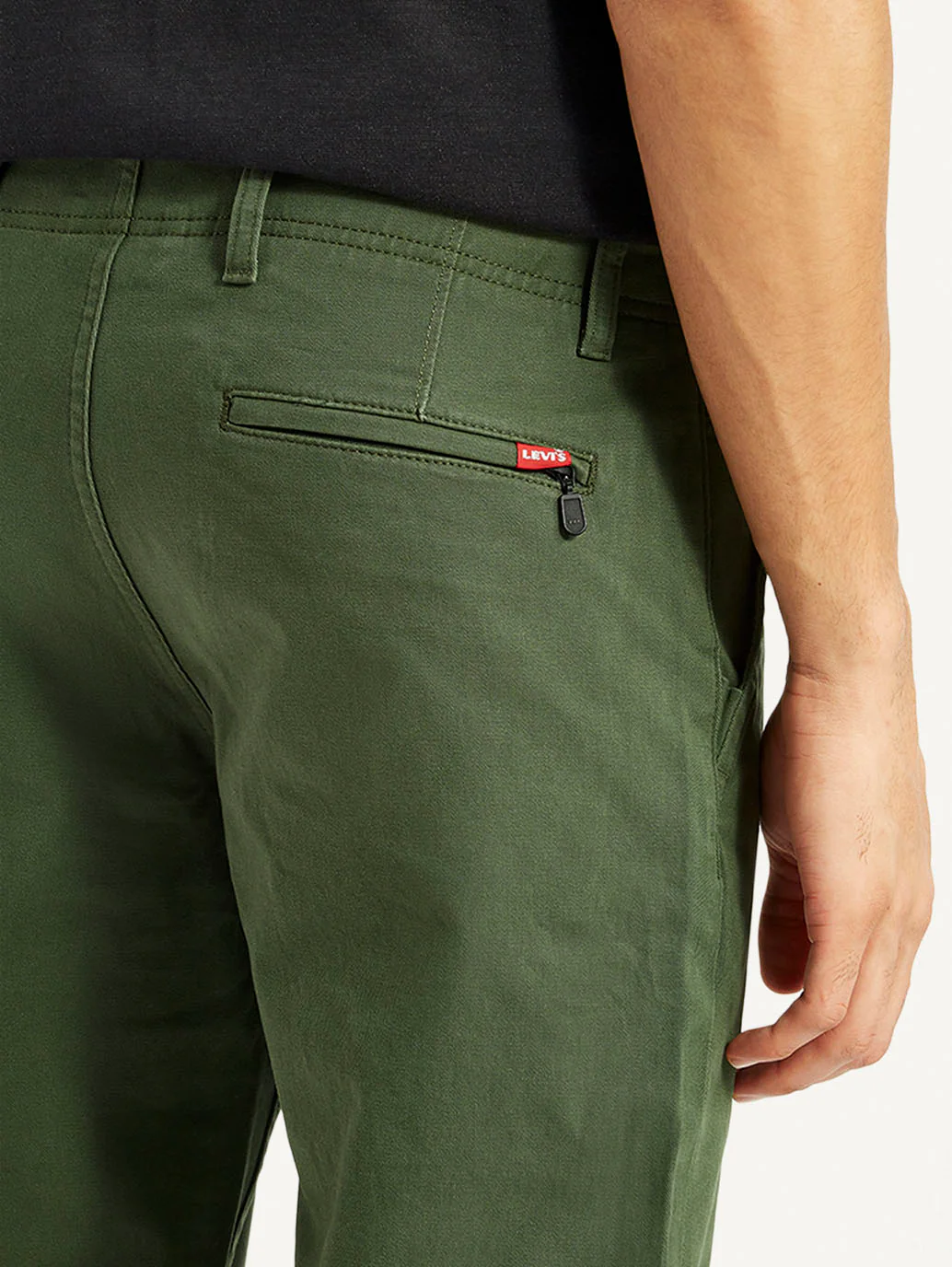Men's Green Slim Fit Mid Rise Chinos - Image 4