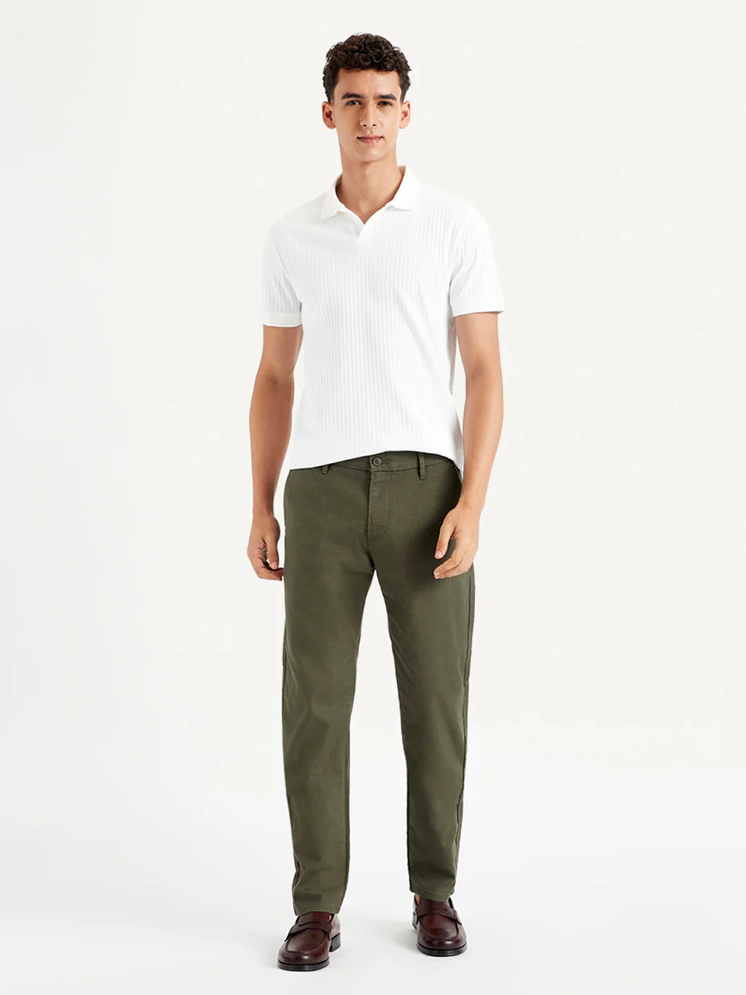 Men's Green Tapered Chinos