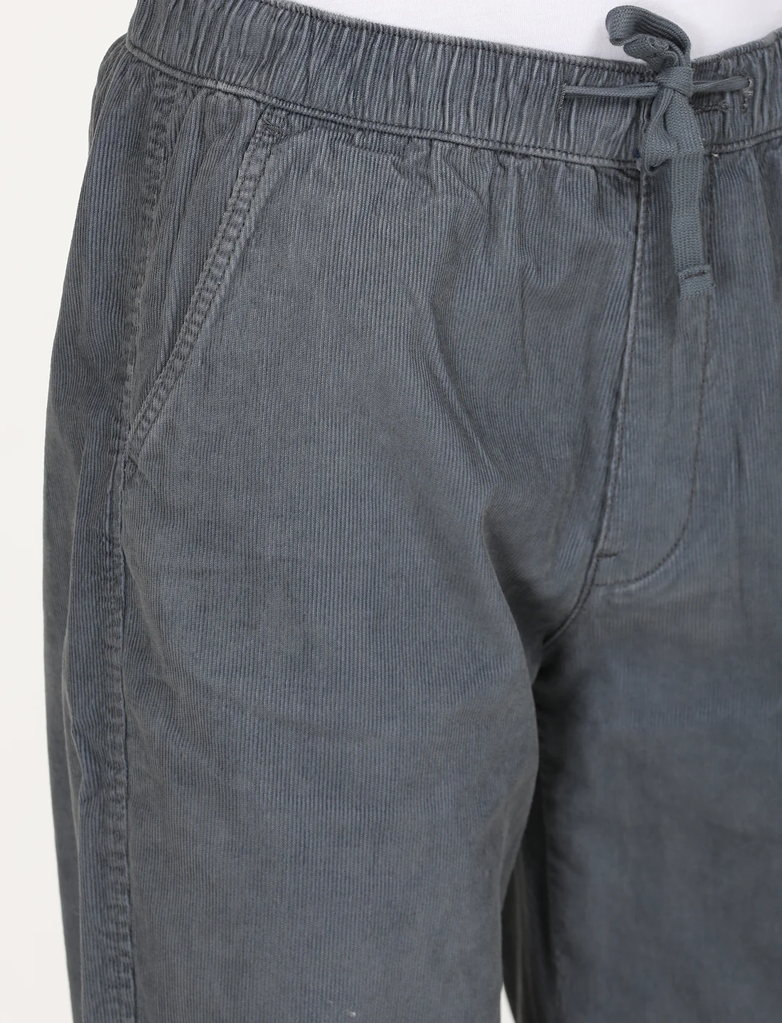 Men's Grey Regular Fit Joggers - Image 5