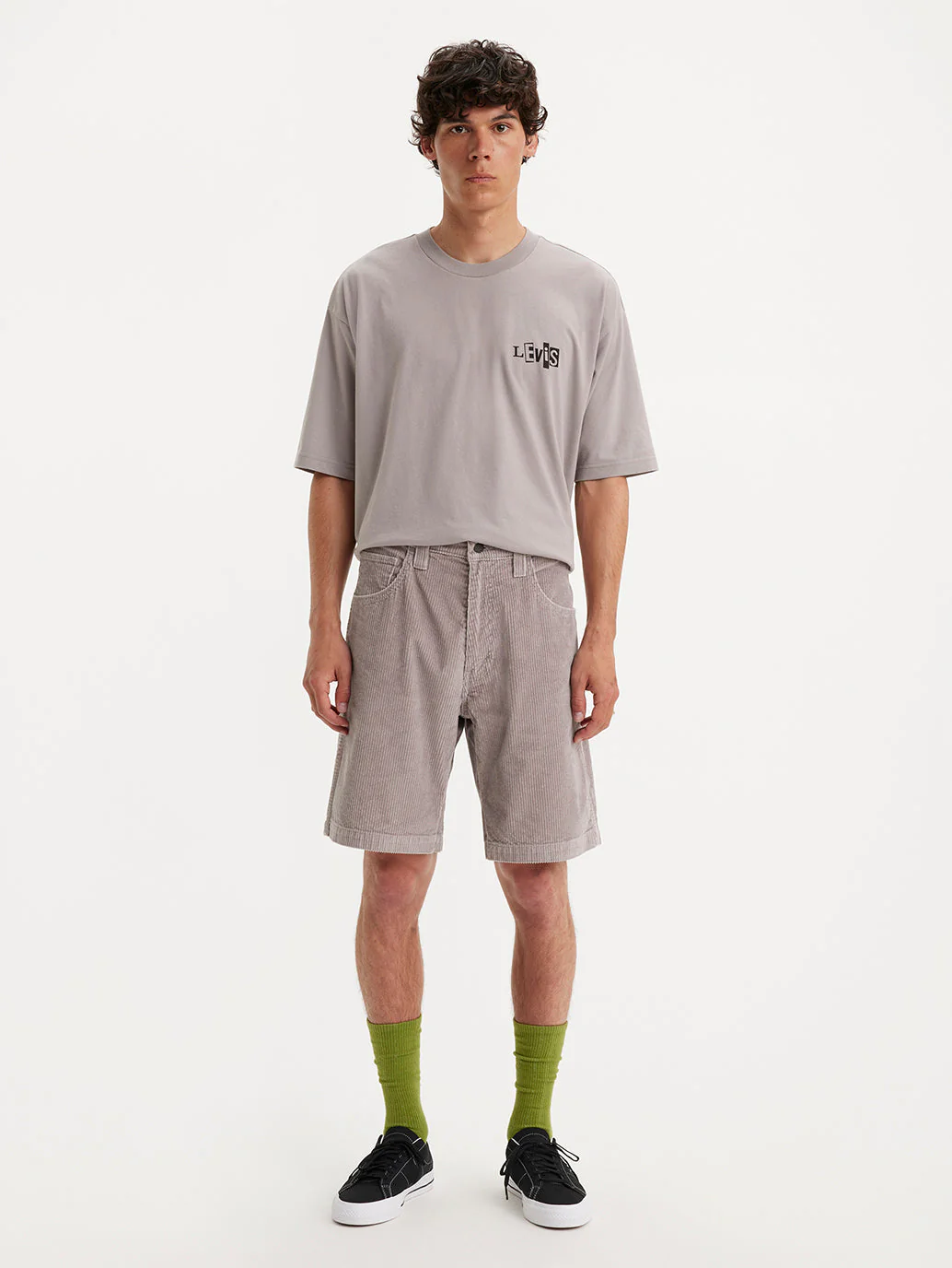 Men's Grey Slim Fit Shorts - Image 4