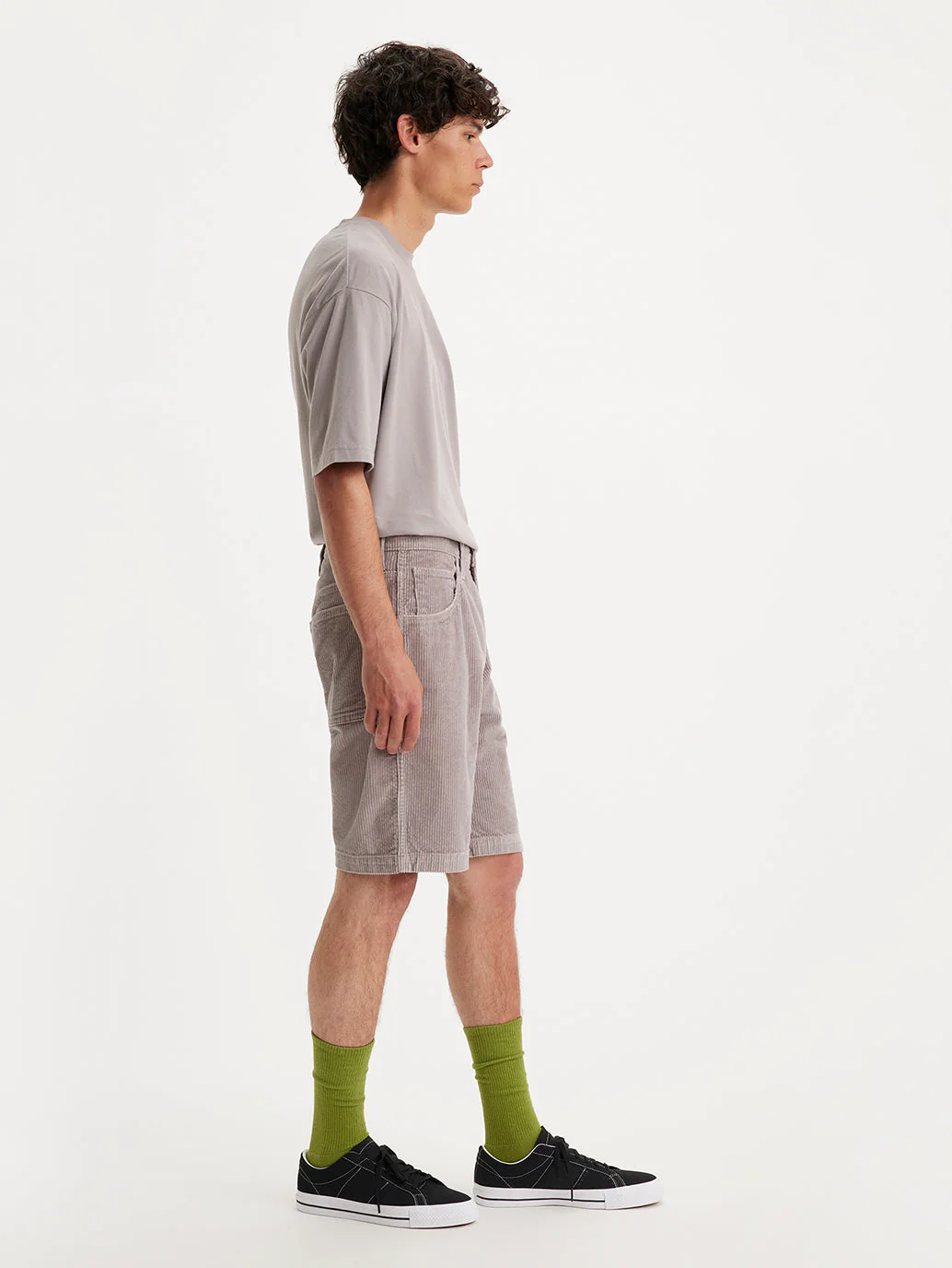 Men's Grey Slim Fit Shorts - Image 6
