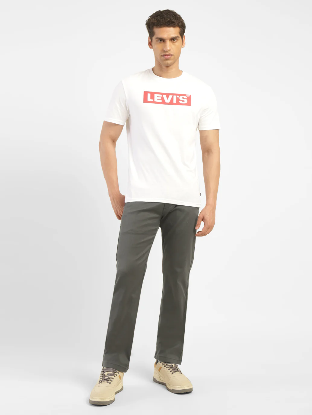 Men's Grey Slim Fit Trousers - Image 5
