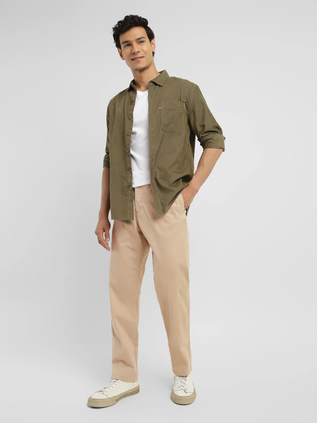 Men's Grey Tapered Chinos - Image 2