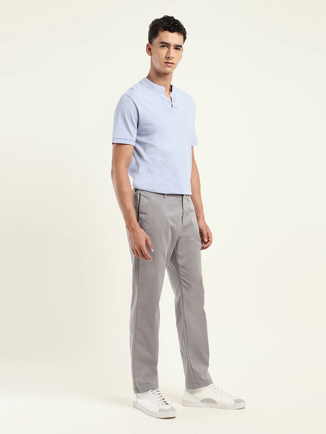 Men's Grey Tapered Chinos - Image 3